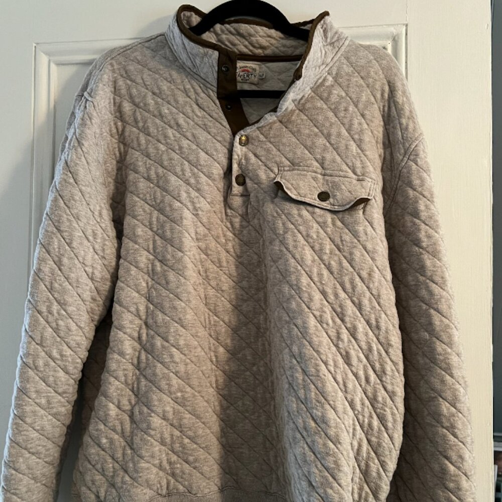 Faherty quilted pull over